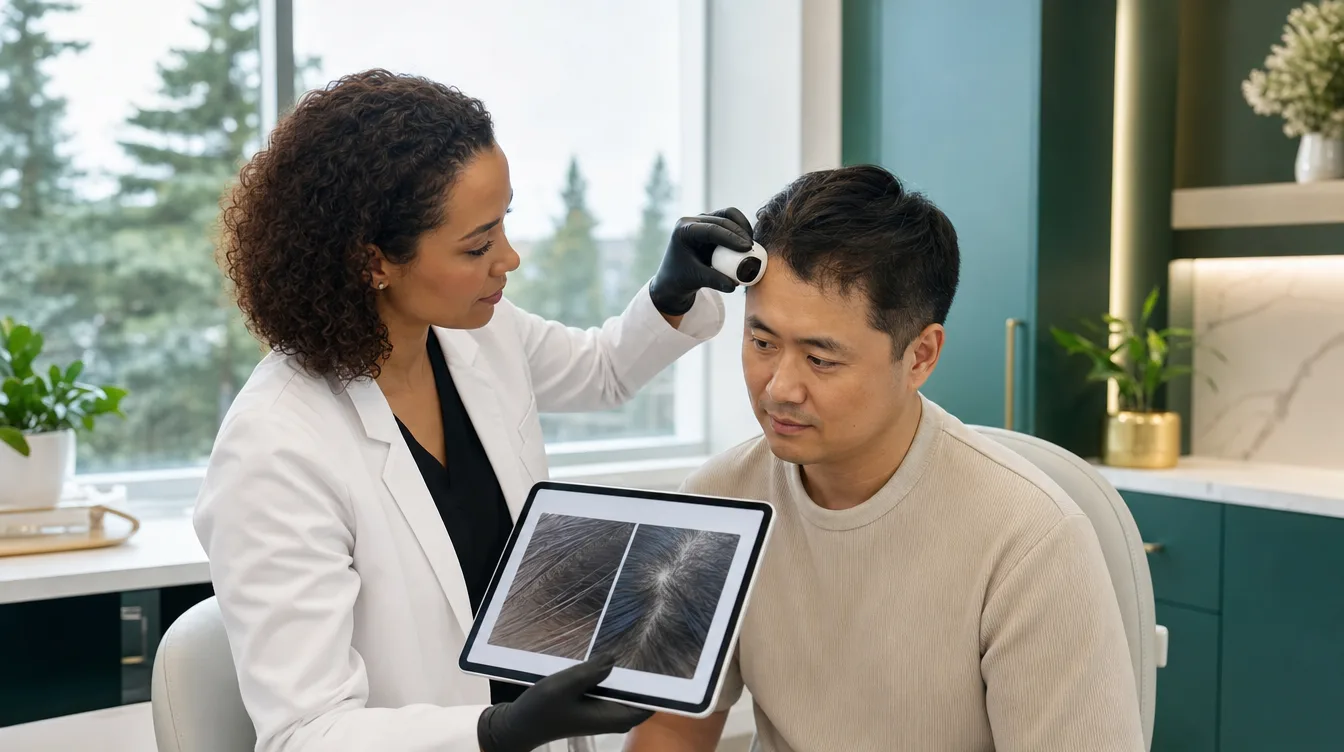 hair transplant candidacy assessment with scalp review